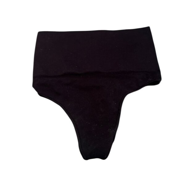 Skims Thong Underwear XL/L | High-Waist Seamless Black Stretch Intimates NWT - Picture 1 of 2